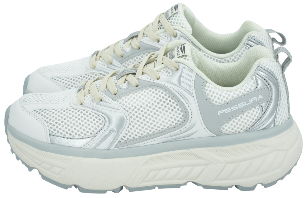FESSURA - WEISSE UND SILBERNE „TRAIL DVL“-SNEAKERS