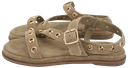 L'ATELIER TROPEZIEN - BEIGE WILDLEDERSANDALEN