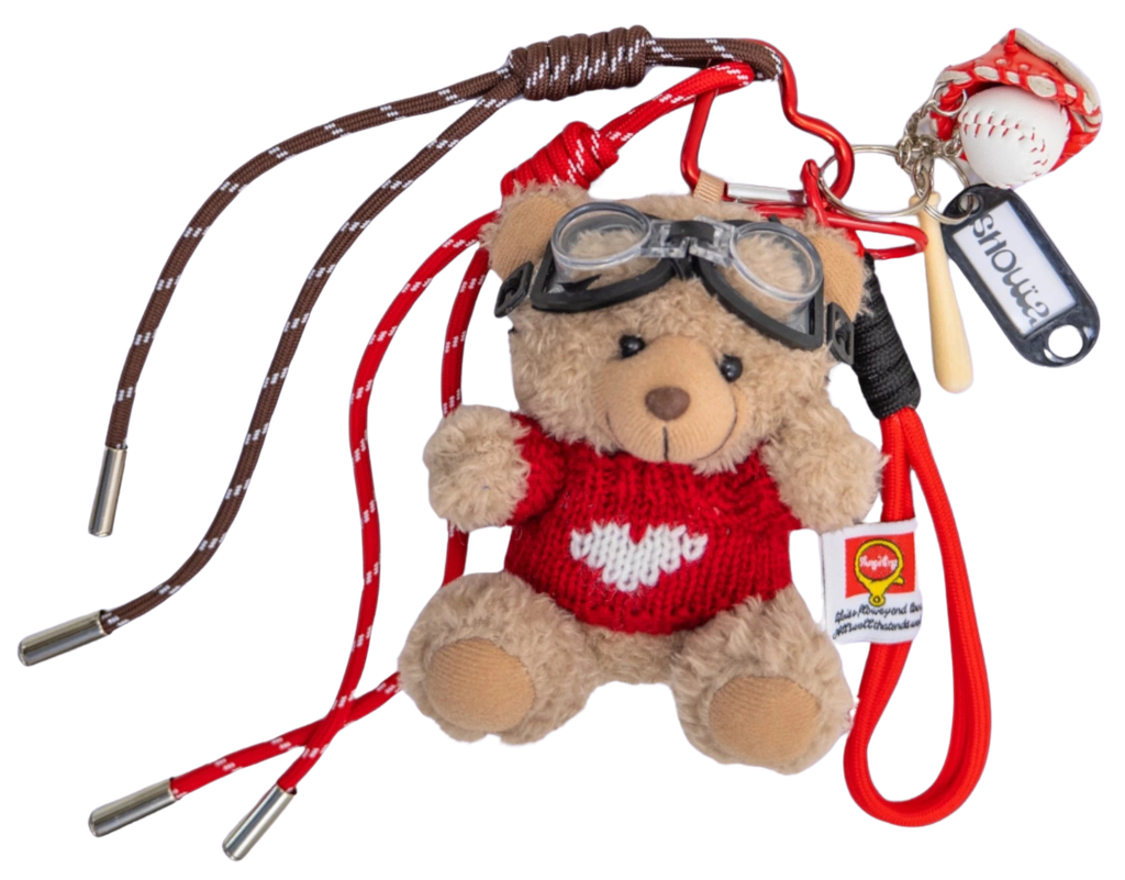 SHOUIA - RED "TEDDY" BAG CHARM