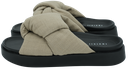 INUIKII - BEIGE LEINENSANDALEN