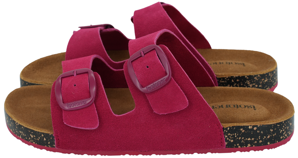 ISOTONER – HIMBEERE DOPPELRIEMENSANDALEN