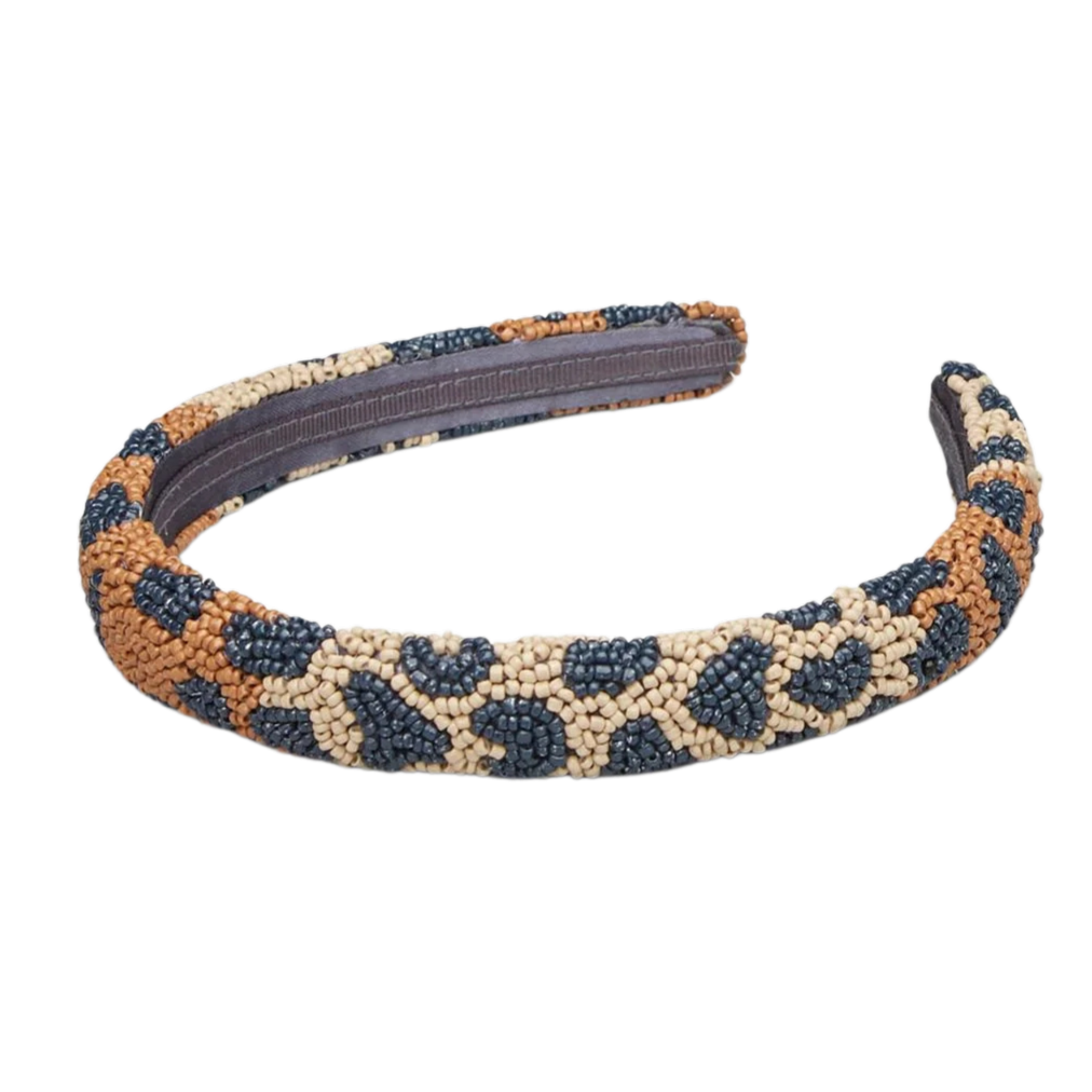 BECKSÖNDERGAARD - BLUE AND ORANGE "LEOPA" HEADBAND