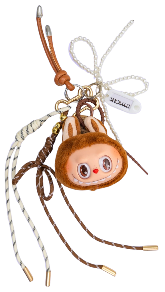 SHOUIA - BROWN "ANGRY BUNNY" BAG CHARM
