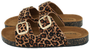 ISOTONER – SANDALEN MIT DOPPELTEM LEOPARDENRIEMEN