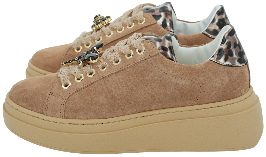 MÉLINÉ - BEIGE "ROMEO" PLATFORMSNEAKERS