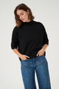 KAFFE - SCHWARZE BLUSE „KALIZZA“