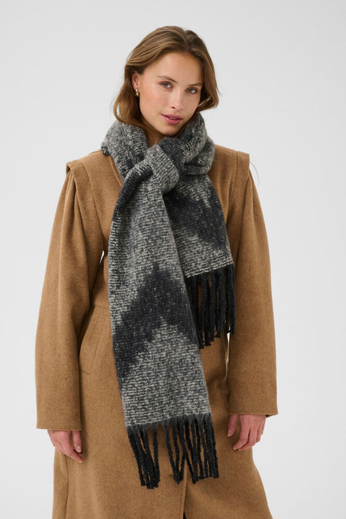 KAFFE - SCHWARZ-GRAUER „KAVINJA“-SCHAL