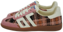 BACK70 - ROZE EN BRUINE TARTAN "CLOUD" SNEAKERS