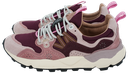 FLOWER MOUNTAIN - "YAMANO 3" ROZE EN BORDEAUX SNEAKERS
