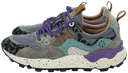 FLOWER MOUNTAIN - GREY AND PURPLE "YAMANO 3" SNEAKERS
