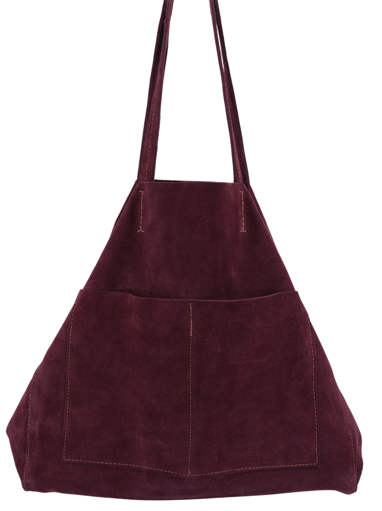 TWIST MY BAG - SAC CABAS ÉPAULE EN DAIM