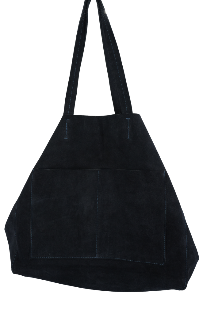 TWIST MY BAG - SAC CABAS ÉPAULE EN DAIM