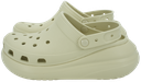 CROCS - BEIGE "CRUSH" PLATFORM CLOGS