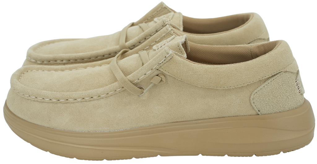 HEY DUDE - BEIGE "WALLY COMF" MOCCASINS