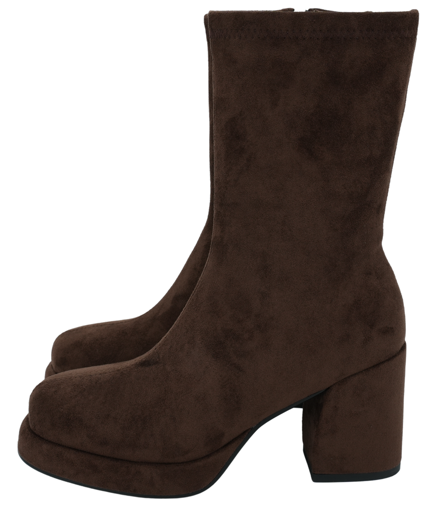 NOA HARMON - BOTTINES À TALONS MARRONS