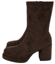 NOA HARMON - BROWN HEELED ANKLE BOOTS