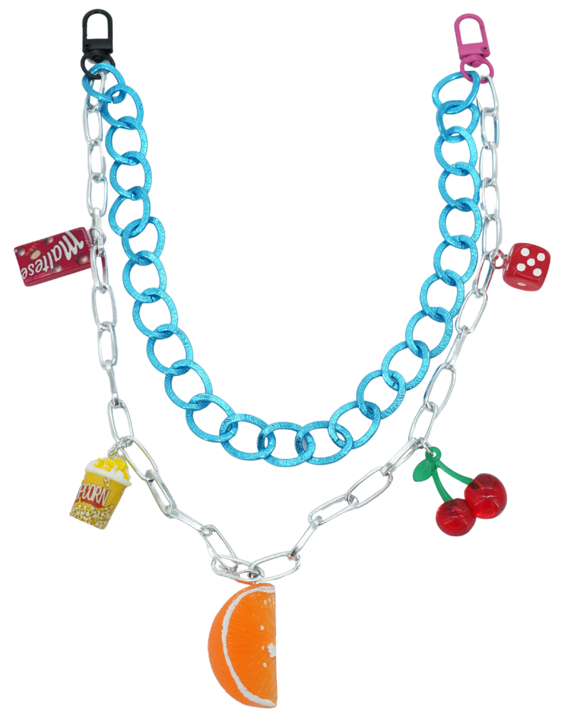 SHOUIA - "LUCKY LOOP" BLAUE TASCHENKETTE