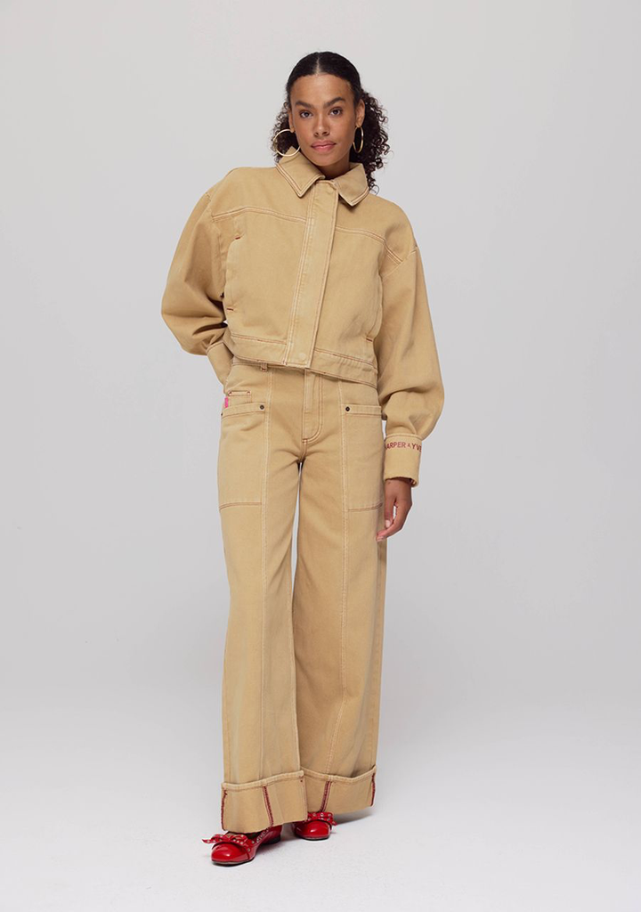 HARPER AND YVE - "MADELYNN" BEIGE JEANS