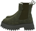 BUFFALO - KHAKI "ASPEN" CHELSEA BOOTS WITH FUR