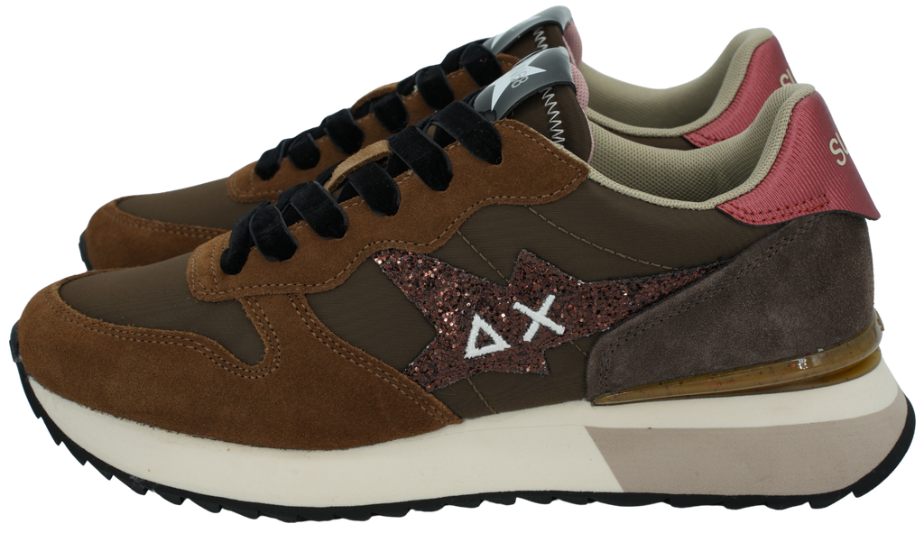 SUN68 - BASKETS "STARGIRL GLITTER" MARRONS (36)