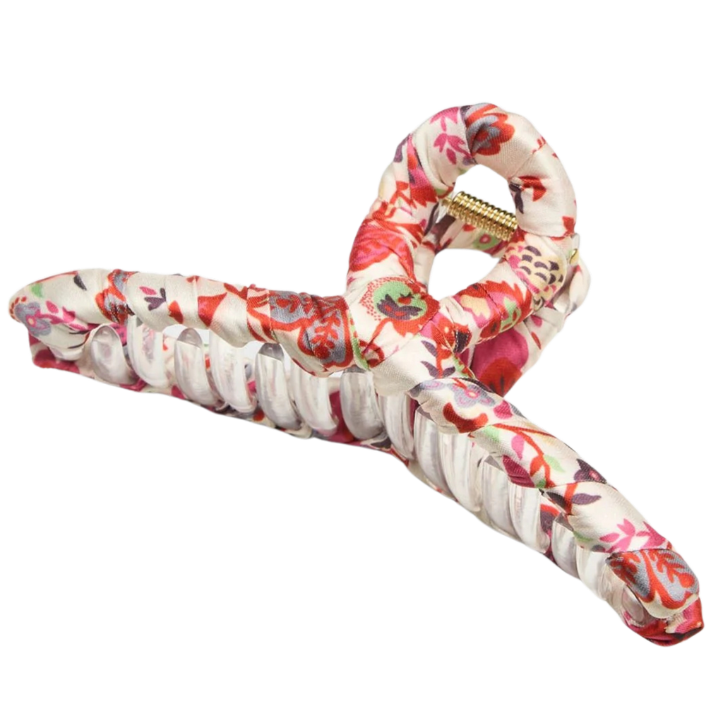 BECKSÖNDERGAARD - "BROMFLORA LUSTER" WITTE EN RODE HAARCLIP