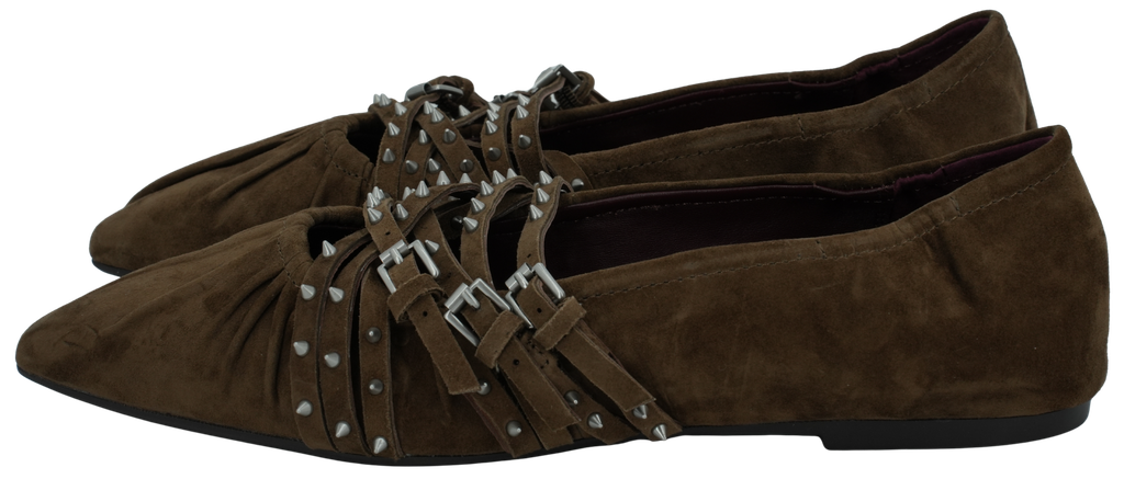 ASH - „BRENDA“ BALLERINAS AUS BRAUNEM WILDLEDER