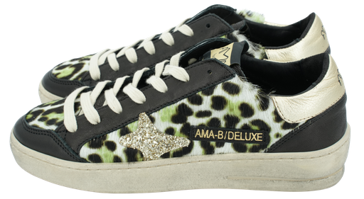 AMA BRAND - GRÜNE LEOPARDEN-SNEAKERS „SLAM“.