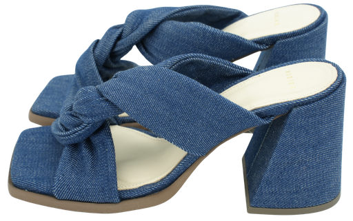 NUBIKK - “LANA TWIST” DENIM SANDALS