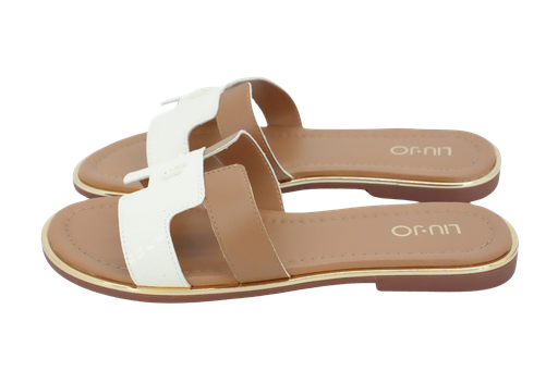 LUI JO - SANDALES "SALLY 716" BEIGES ET COGNACS
