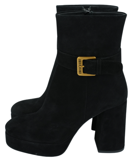 BRUNO PREMI - BOOTS NOIRS À TALONS VELOUR