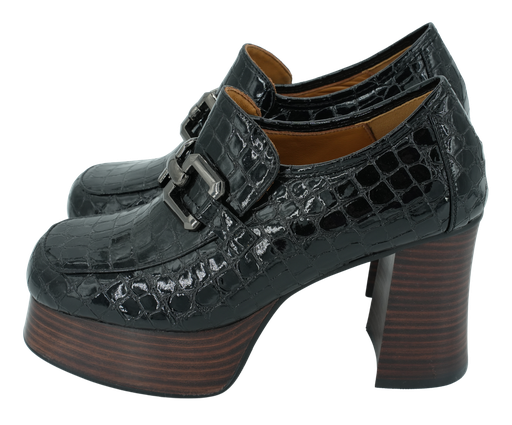 NOA HARMON - BLACK PLATFORM LOAFERS