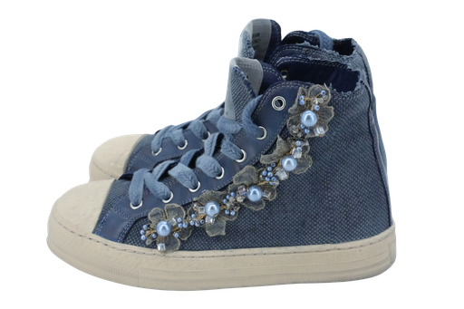 REBECCA WHITE - MARINEBLAUW MID SNEAKERS