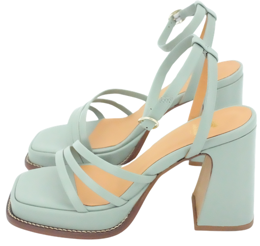 BOBBIES - SANDALES À TALONS "BELLA VERT GRIS"