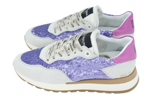 KIRRUNA - BASKETS "WIND 04" ROSES ET MAUVES