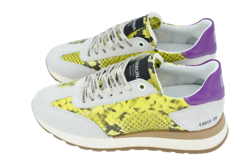 KIRRUNA - GELBE UND LILA „EARTH 08“-SNEAKERS
