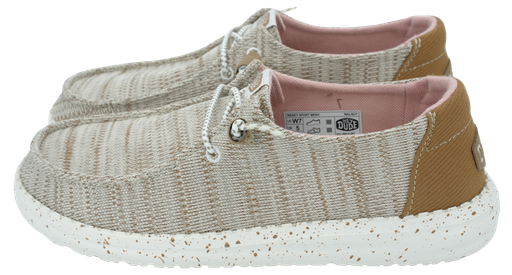 HEY DUDE - BEIGE AND PINK "WENDY SPORT" MOCCASINS