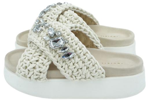 INUIKII - BEIGE „GEWEBTE“ SANDALEN