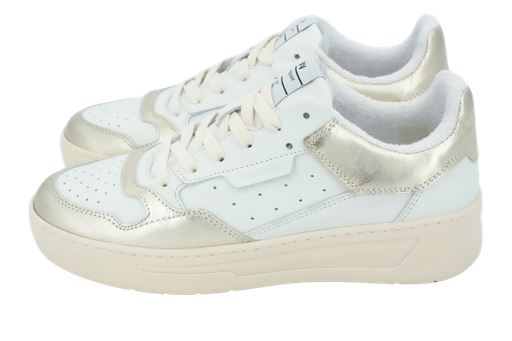 SCHMOOVE - WEISS-GOLDE „SMATCH“-SNEAKERS