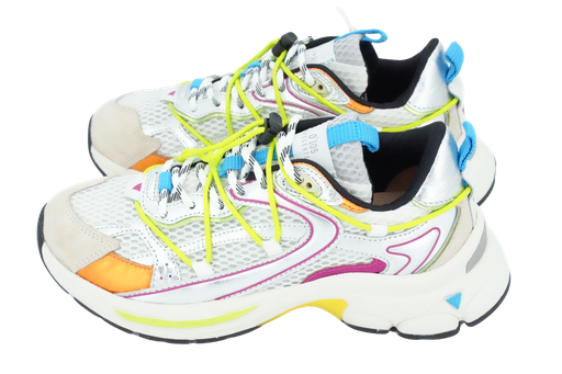 0105 - ZILVEREN SNEAKERS “SPIDER RAINBOW”.