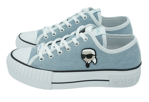 KARL LAGERFELD - “PATCH LO” LICHTE DENIM SNEAKERS