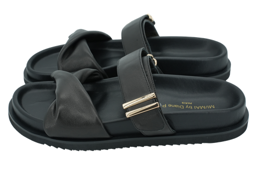 MI/MAI - ZWARTE “PADDINGTON” SANDALEN