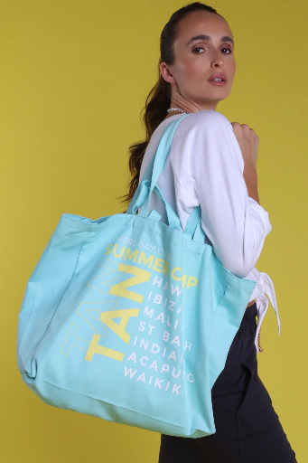 LOVERS BAY CLUB - TOTE BAG TURQUOISE