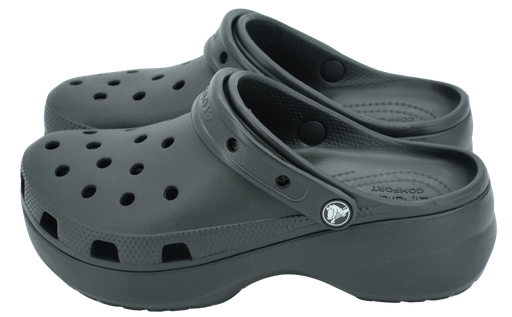 CROCS - KLASSISCHE PLATTFORM-CLOGS IN SCHWARZ