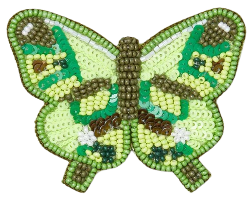BECKSÖNDERGAARD - CLIP EN PERLES PAPILLON VERTE