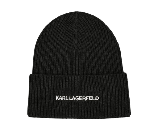 KARL LAGERFELD - BONNET "K/ESSENTIAL" NOIR