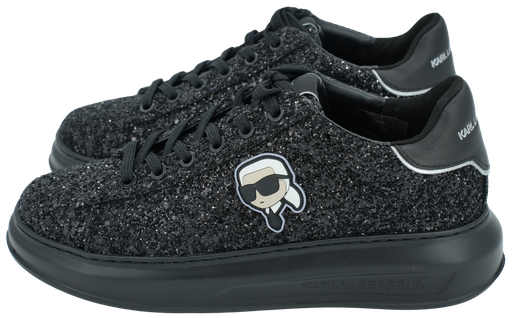 KARL LAGERFELD - “KAPRI” ZWARTE GLITTER-SNEAKERS