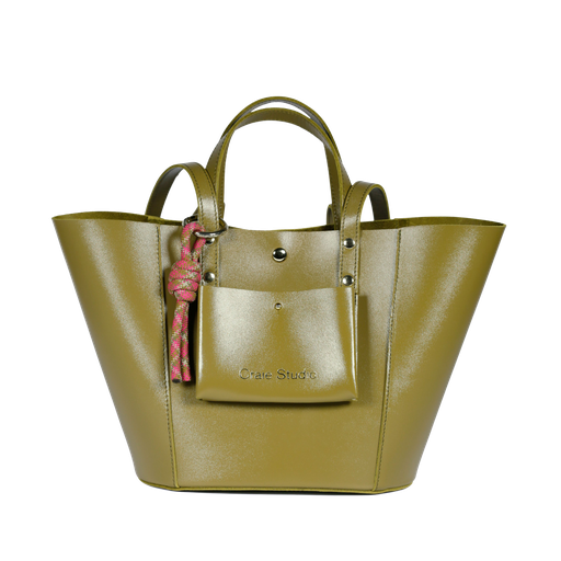 CRAIE STUDIO - SAC SEAU EN CUIR KIWI