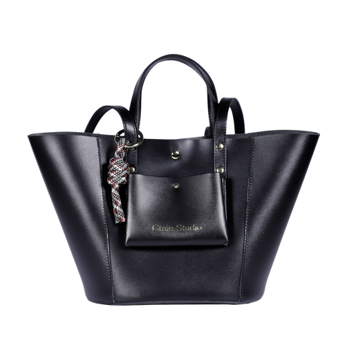 CRAIE STUDIO - SAC SEAU EN CUIR NOIR