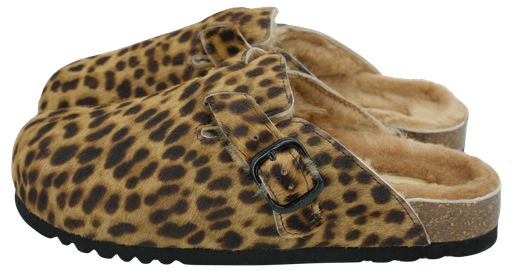 SCHOLL - LEOPARD FUR CLOGS
