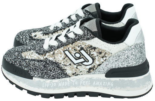 LUI JO - BASKETS "AMAZING 26" NOIRES GLITTER